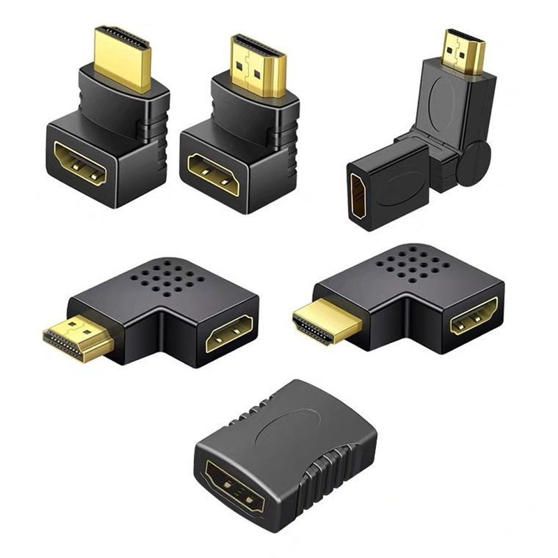 อะแดปเตอร์เชื่อมต่อ HDMI ตัวผู้ เป็น HDMI ตัวเมีย ข้อศอก 90 องศา สําหรับทีวีติดผนัง
