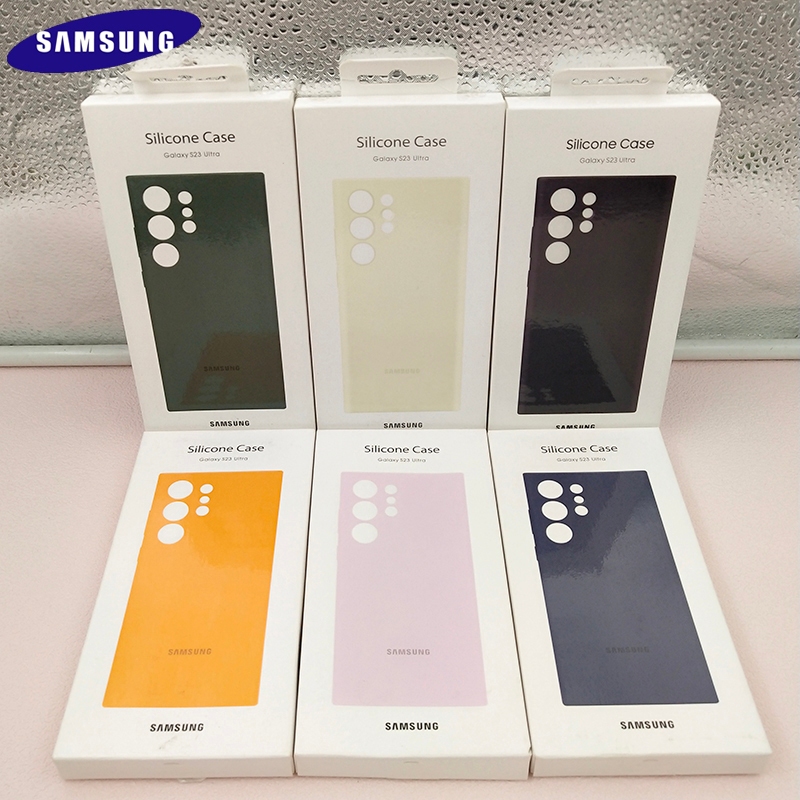 ของแท้ SAMSUNG เคสซิลิโคนนิ่ม ป้องกันเต็มรูปแบบ สําหรับ Galaxy S23 Ultra