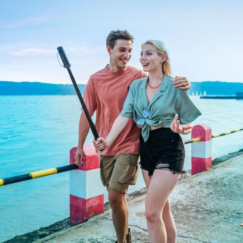 Original Insta360 X5/X4/ACE PRO/Go 3s/Go 3/X3/POCKET 3 Bullet Time ขาตั้งกล้องที่มองไม่เห็นหมุน Handle Selfie Stick