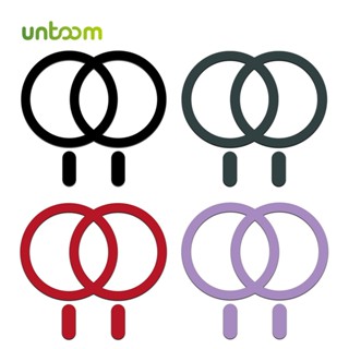 Untoom แผ่นแหวนแม่เหล็กโลหะ รองรับที่ชาร์จไร้สาย สําหรับติดร…