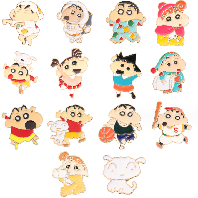 เข็มกลัด ลายการ์ตูนชินจังน่ารัก สร้างสรรค์ สไตล์ญี่ปุ่น