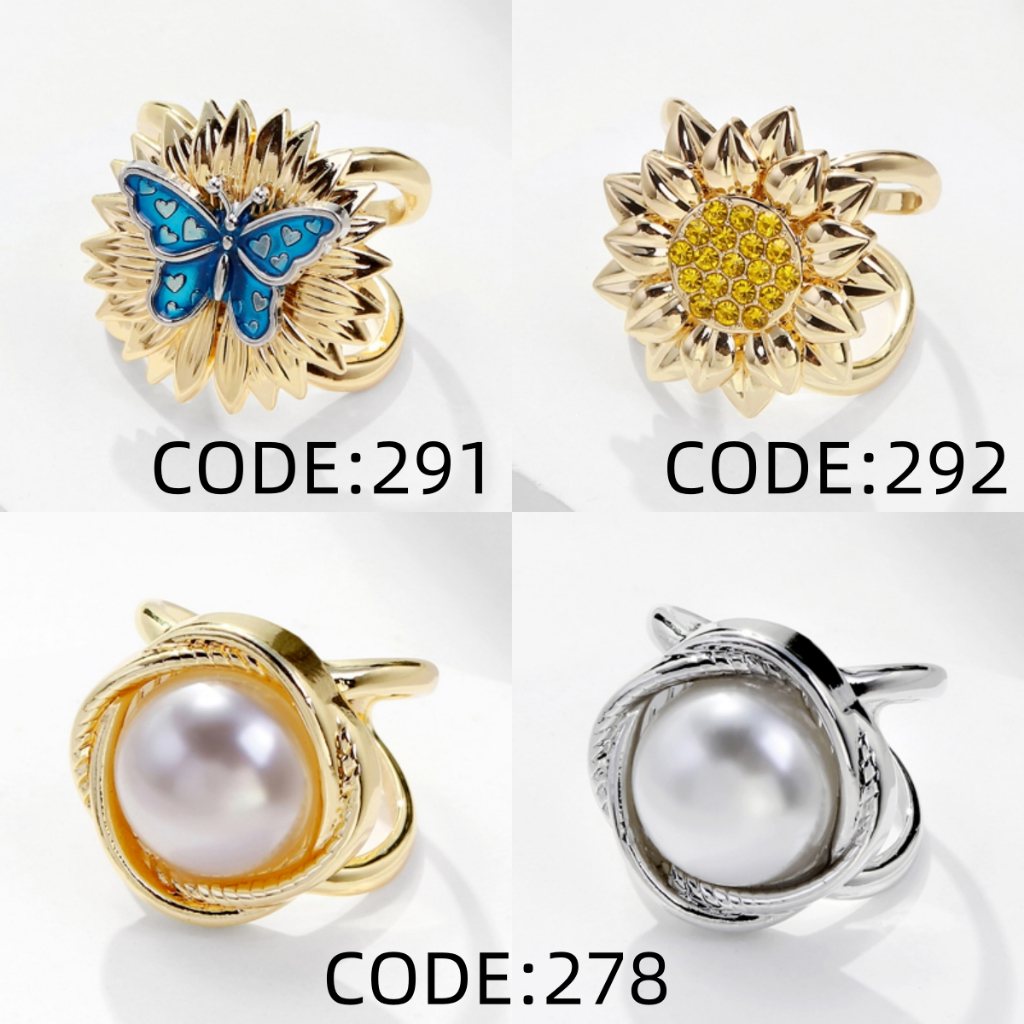 เข็มกลัด ผ้าคลุมไหล่ ผ้าพันคอ ผ้าเรยอน แบบคลิปแหวน - รูปที่ 3