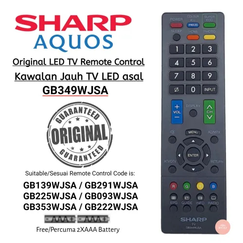 ใหม่ GB349WJSA รีโมทคอนโทรลสําหรับ sharp TV ga877sb ga872sb ga879sa ga880sa ga902wjsa ga983wjsa gb01