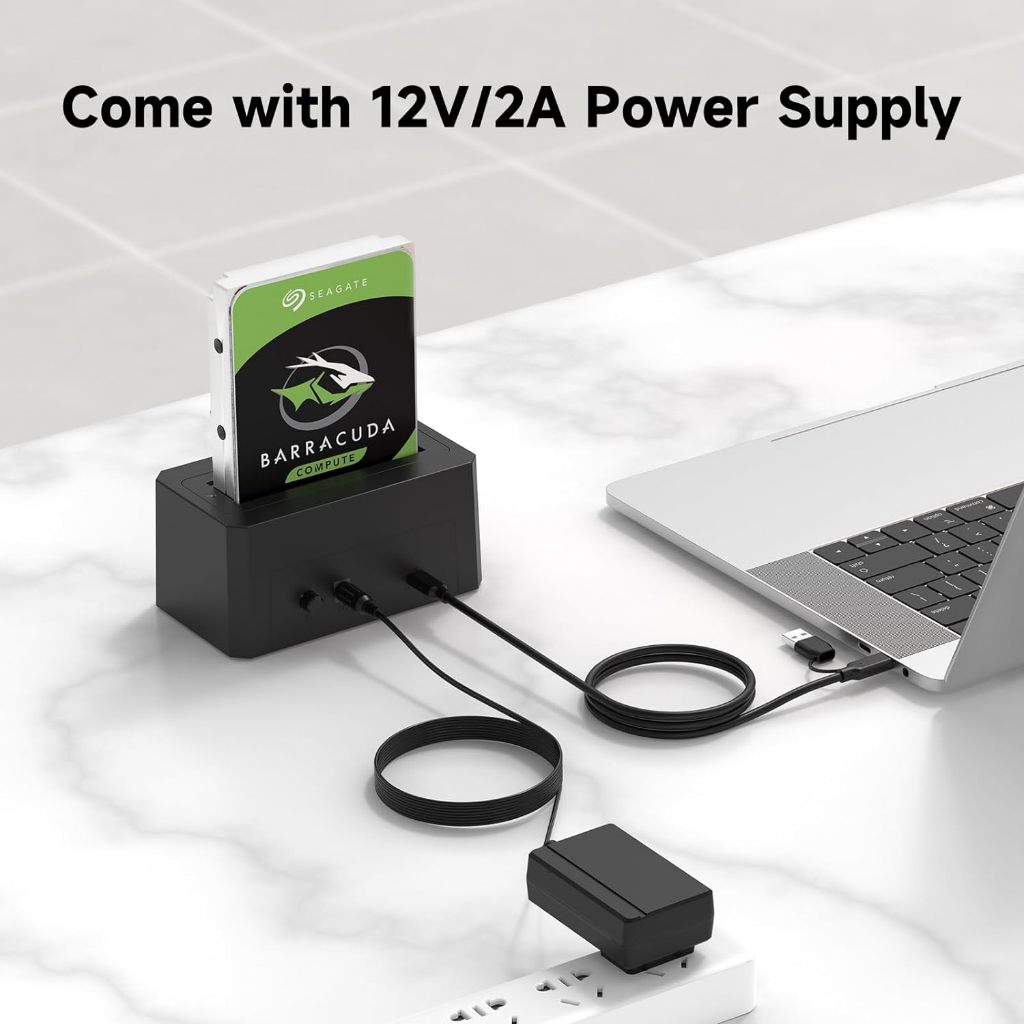 Acasis SAS/SATA เป็นอะแดปเตอร์ USB 3.0 2.5/3.5 นิ้ว ภายนอก SAS Enclosure พร้อมสาย USB-C เป็น USB-A/C HDD SSD Enclosure พร้อมอะแดปเตอร์พาวเวอร์ 12V/2A รองรับสูงสุด 18TB(EC-5351) ราคา ถูกที่สุด ดีลบีเคเค แกลเลอรีภาพที่ 7