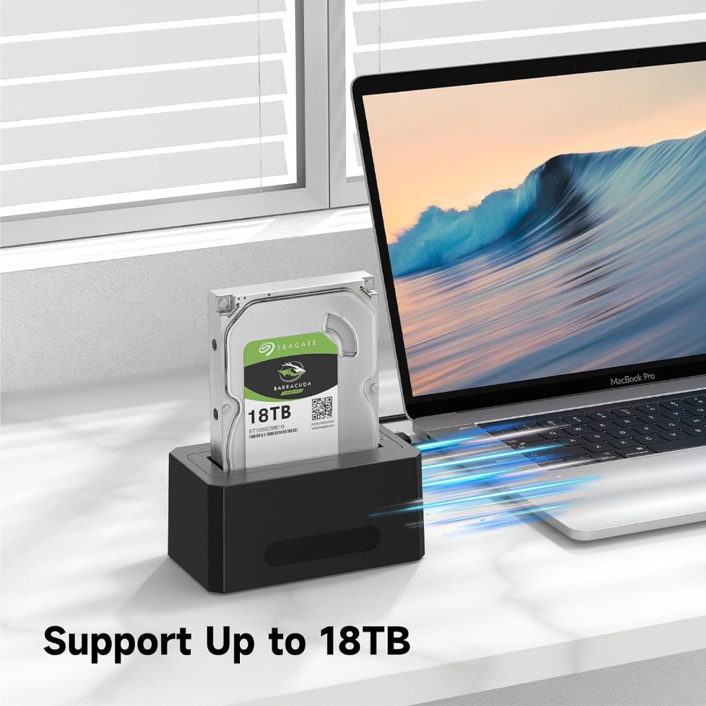 Acasis SAS/SATA เป็นอะแดปเตอร์ USB 3.0 2.5/3.5 นิ้ว ภายนอก SAS Enclosure พร้อมสาย USB-C เป็น USB-A/C HDD SSD Enclosure พร้อมอะแดปเตอร์พาวเวอร์ 12V/2A รองรับสูงสุด 18TB(EC-5351) ราคา ถูกที่สุด ดีลบีเคเค แกลเลอรีภาพที่ 8
