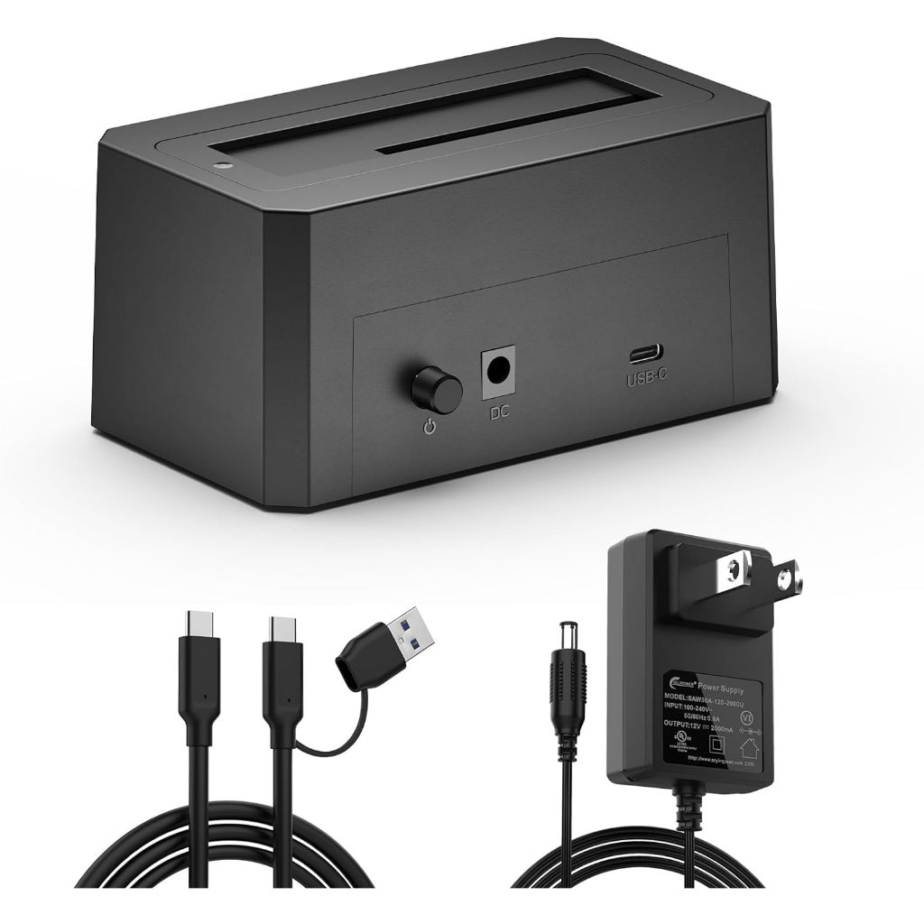 Acasis SAS/SATA เป็นอะแดปเตอร์ USB 3.0 2.5/3.5 นิ้ว ภายนอก SAS Enclosure พร้อมสาย USB-C เป็น USB-A/C HDD SSD Enclosure พร้อมอะแดปเตอร์พาวเวอร์ 12V/2A รองรับสูงสุด 18TB(EC-5351) ราคา ถูกที่สุด ดีลบีเคเค แกลเลอรีภาพที่ 9