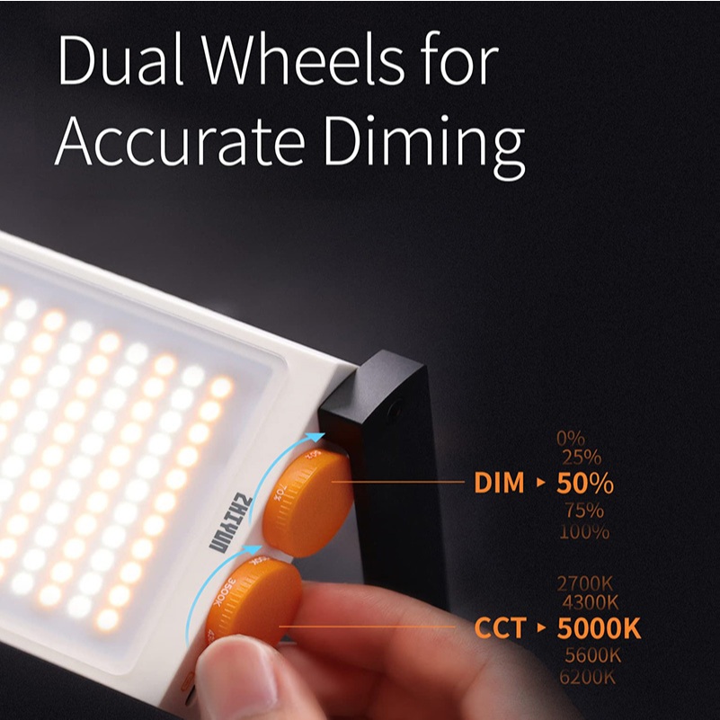 Zhiyun FIVERAY M40 ไฟวิดีโอ 40W แบบพกพา 14000 Lux CRI TLCI 96+ 2700-6200K แผงไฟ LED 320g สําหรับถ่ายภาพ DSLR