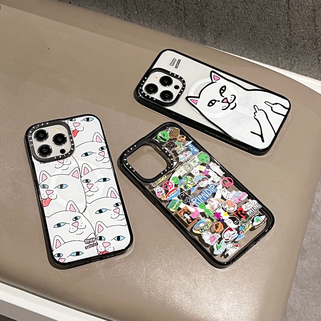【แมวกบฏ】เคสโทรศัพท์มือถืออะคริลิคแข็ง แบบใส กันกระแทก สําหรับ iPhone 11 12 13 14 15 Pro MAX Plus