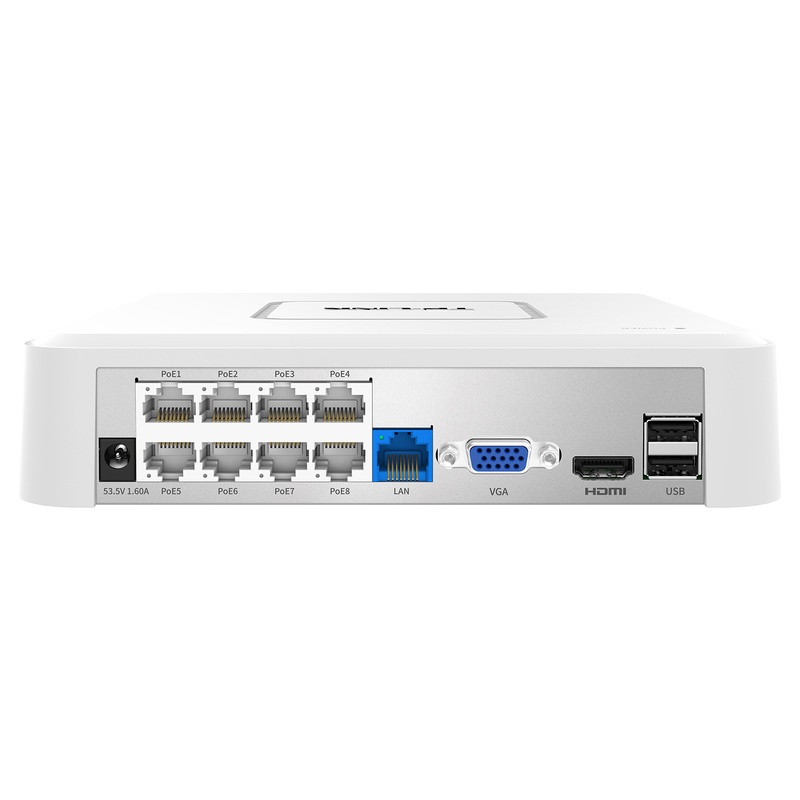 TP LINK H.265+8ch PoE Network Hard Disk Video Recorder 8PoE Port Single Disk TL-NVR6108C-L8P