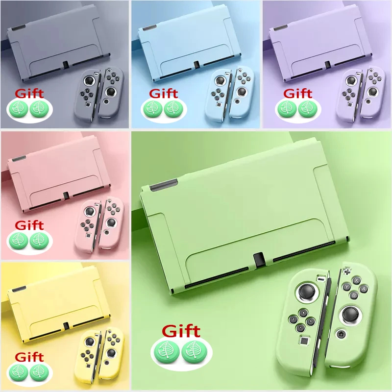 เคสซิลิโคน TPU แบบนิ่ม สีชมพู สําหรับ Nintendo Switch OLED
