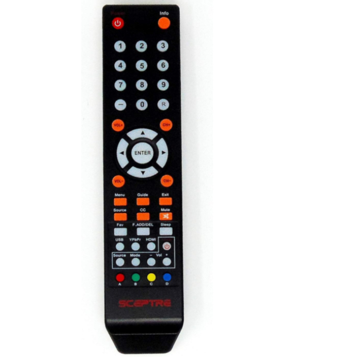 รีโมททีวี Sceptre 8142026670003C สําหรับ E165BV(WV)-SS USARMT 8142026670003C TV Remote Control เข้าก