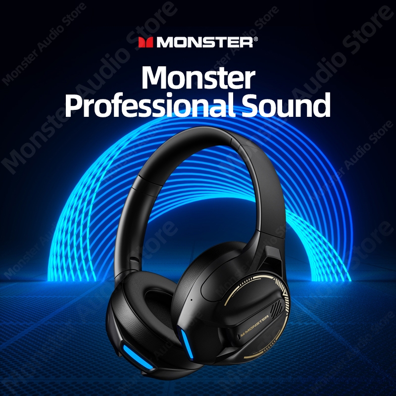 Monster XKH03 หูฟังบลูทูธ HIFI ตัดเสียงรบกวน คุณภาพเสียงเซอร์ราวด์ HD ทนทาน สําหรับเล่นเกม เล่นกีฬา
