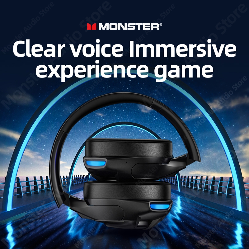 Monster XKH03 หูฟังบลูทูธ HIFI ตัดเสียงรบกวน คุณภาพเสียงเซอร์ราวด์ HD ทนทาน สําหรับเล่นเกม เล่นกีฬา