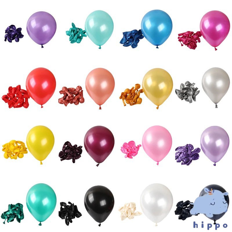 ????ลูกโป่งแบบหนา สีมุก เกรด A คุณภาพดี balloons【Hippobaby20】