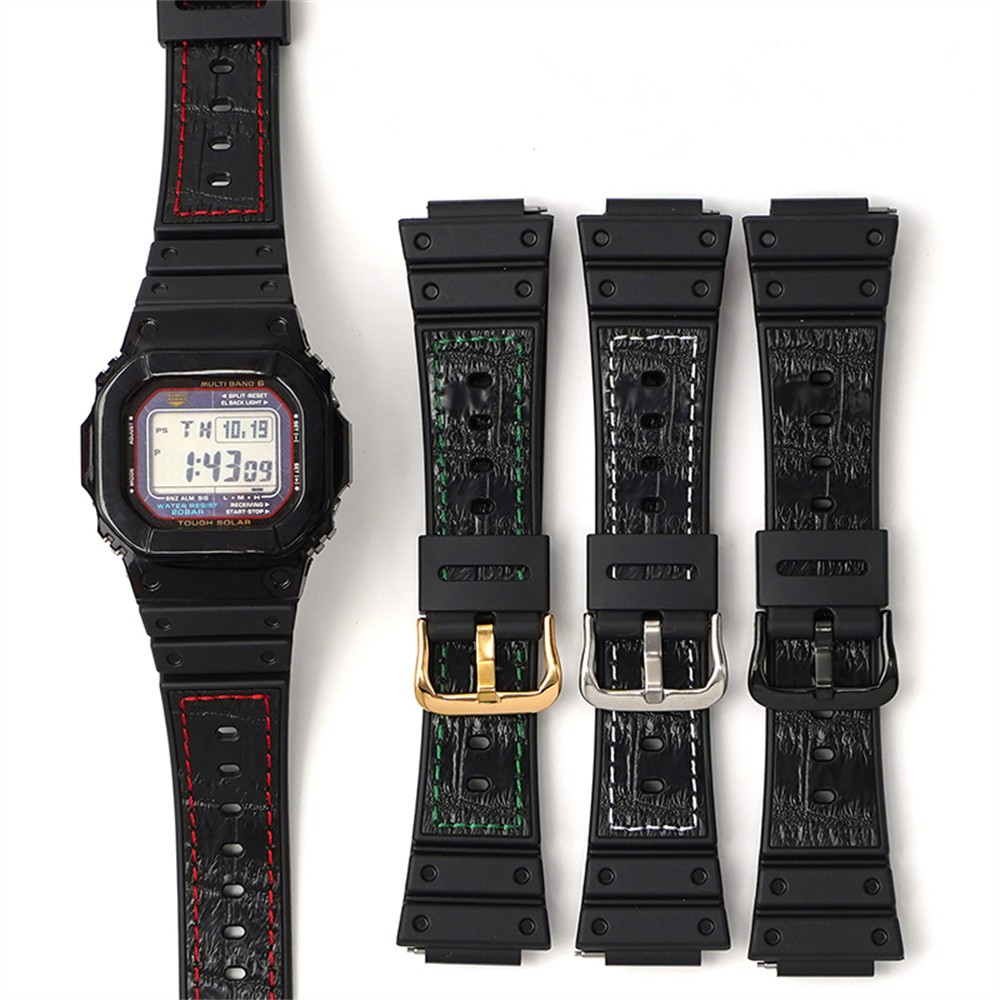 สายนาฬิกาข้อมือยาง TPU แบบนิ่ม สําหรับ Casio G-SHOCK GA-2100 DW5600 6900 5030 5025 GW-M5610 GW-5000