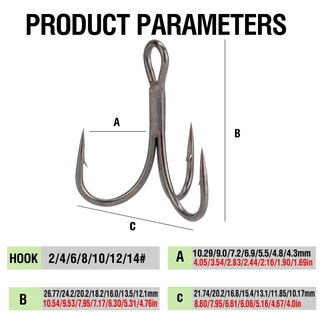 Mustad ตะขอตกปลา เหล็กคาร์บอน 3X 2# 4# 6# 8# 10# 12# 14# 10 ชิ้น