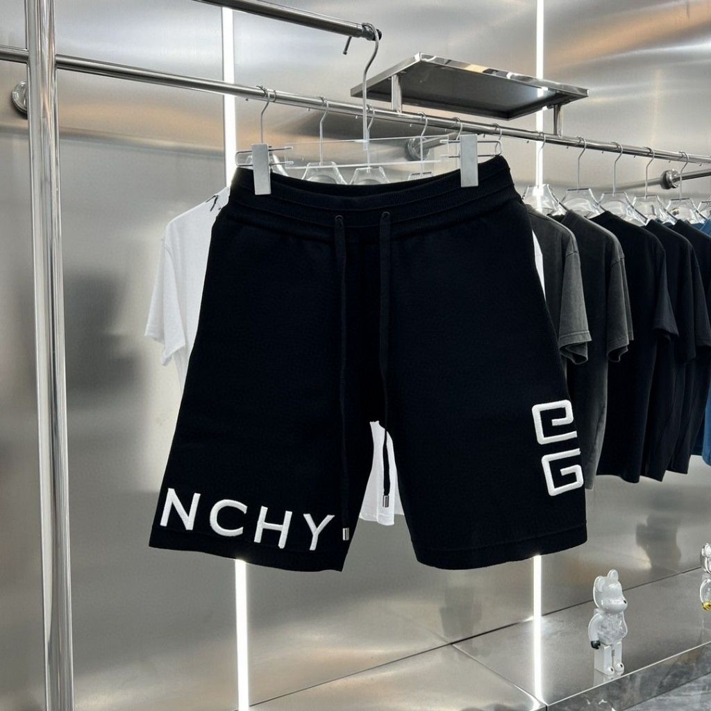Givenchyyy ใหม่ กางเกงกีฬา ขาสั้น พิมพ์ลายตัวอักษร ลําลอง แฟชั่นสําหรับผู้ชาย
