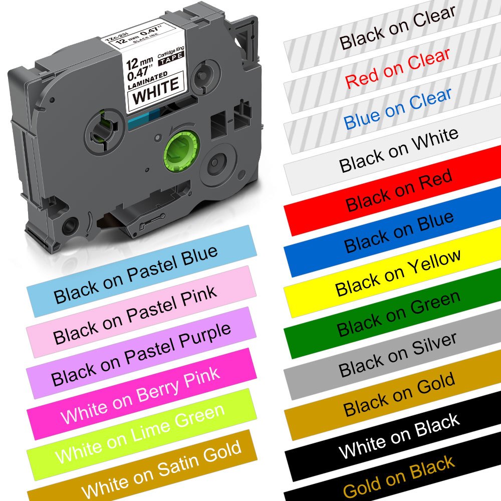 1 ชิ ้ นสําหรับ Brother TZe-White-Tape 231 S231 FX231 FX221 FX211 ป ้ าย tz231 6/9/12 มม.เทปสําหรับ 