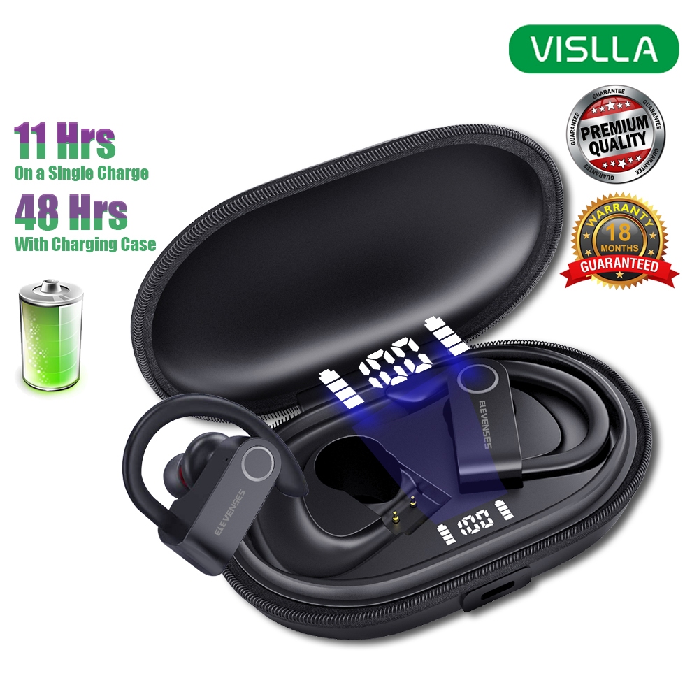 หูฟังบลูทูธพร้อมไมโครโฟนสเตอริโอไร้สาย 5.1 VISLLA A9 PRO หูฟังออกกําลังกายกีฬา Latency ต่ํา IPX5 Sweatproof