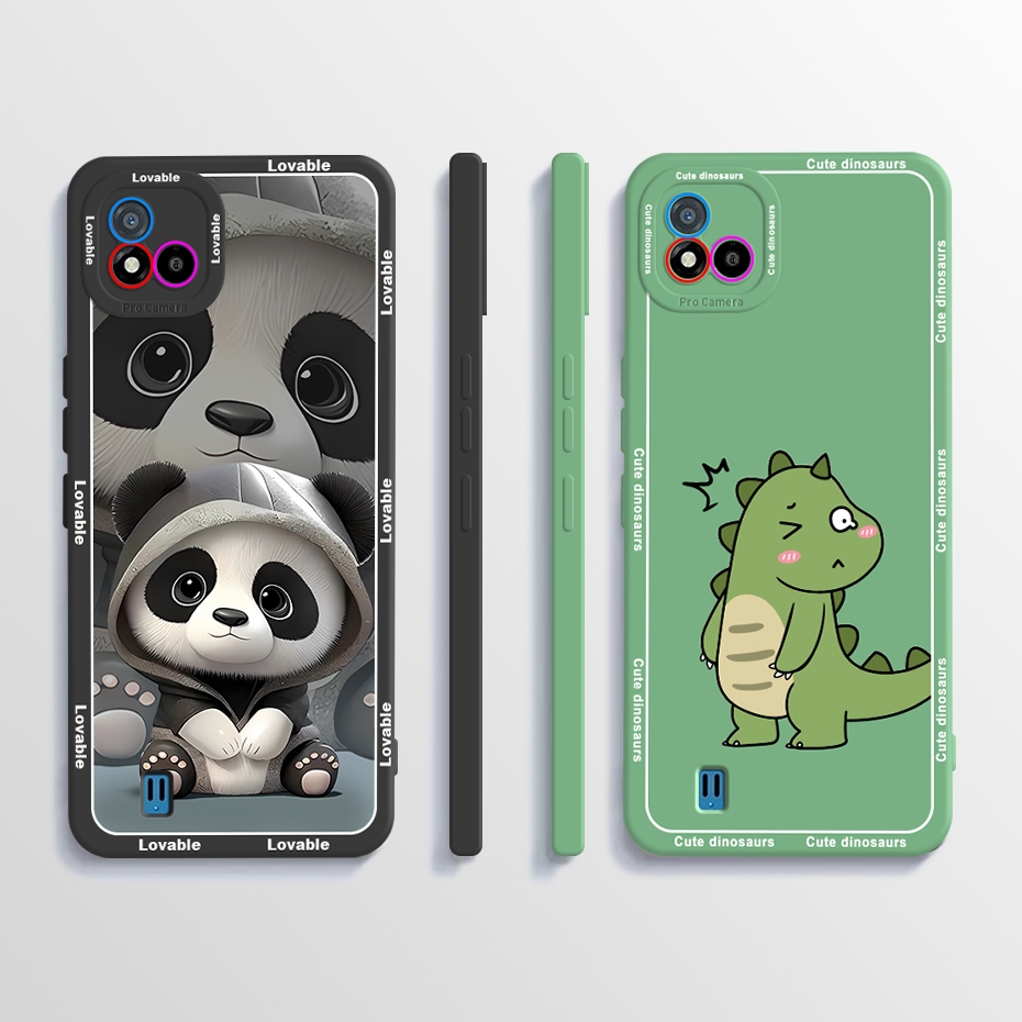 เคส Realme C11 2021 Realme C11 2020 เคสโทรศัพท์เจลลี่ แพนด้า น่ารัก ซิลิโคนนิ่ม ซิลิโคนเหลว เรียบ ป้องกัน กันชน