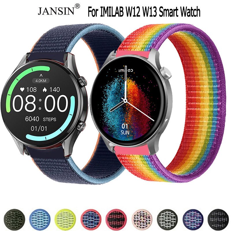 สาย imilab w13 strap สายรัดไนลอน  สำหรับ IMILAB W13 W12 smart watch