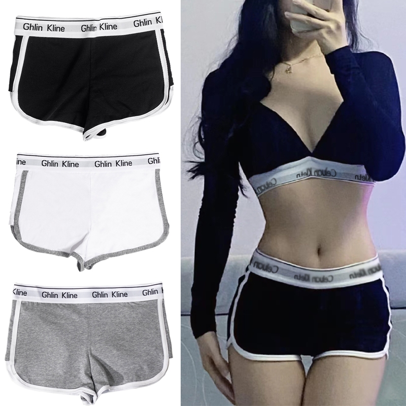 S-xl Sport Boxer Panty สําหรับผู้หญิง 100% คุณภาพสูงยี่ห้อไม่มีรอยต่อสาวชุดชั้นในผ้าฝ้ายกางเกงโยคะ