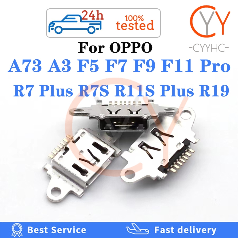 10pcs/50pcs สําหรับ Oppo F5 F7 F9 F11 Pro A73 A3 R7 Plus R7S R11S Plus R19 A79 A71 ปลั๊ก USB ชาร์จ Charger Port Connector ชาร์จ Pin พอร์ตซ็อกเก็ตเชื่อมต่อ