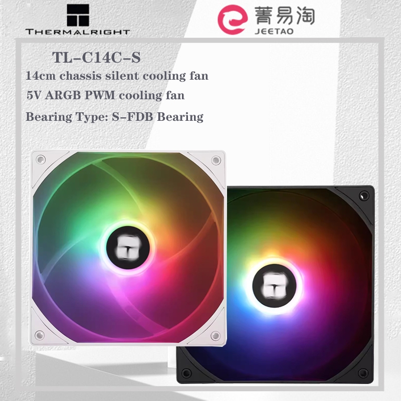 Thermalright TL-C14C-S พัดลมระบายความร้อน CPU S-FDB 5V ARGB 140 มม. สําหรับคอมพิวเตอร์ตั้งโต๊ะ