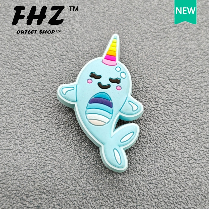 Jibbitz ตัวติดรองเท้า crocs chram ลายการ์ตูนยูนิคอร์น ดอกไม้ หัวเข็มขัด สําหรับตกแต่งรองเท้า