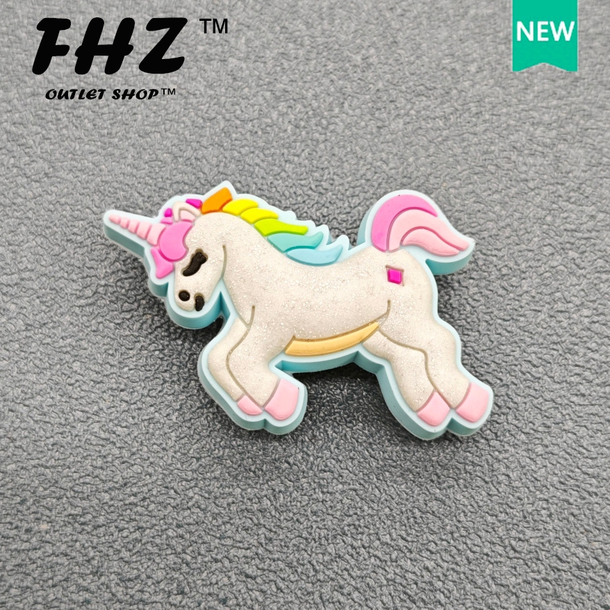 Jibbitz ตัวติดรองเท้า crocs chram ลายการ์ตูนยูนิคอร์น ดอกไม้ หัวเข็มขัด สําหรับตกแต่งรองเท้า