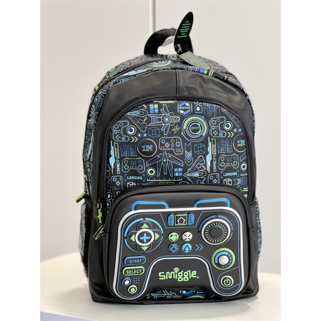 Smiggle Flutter Classic backpack Virtual Classic backpack กระเป ๋ านักเรียน 6-12 กระเป ๋ ายูนิคอร ์ น กระเป ๋ าเป ้ สะพายหลังสีม ่ วง