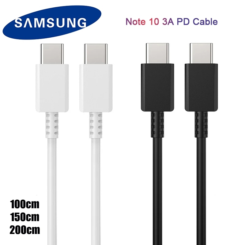 SAMSUNG ของแท้ สายชาร์จ USB Type C PD 3A 0.2 1 1.5 2 ม. 3 ม. ชาร์จเร็ว สําหรับ Galaxy S10 S20 S21 S22 S23 Note 20 Ultra Z Flip 3 4 5
