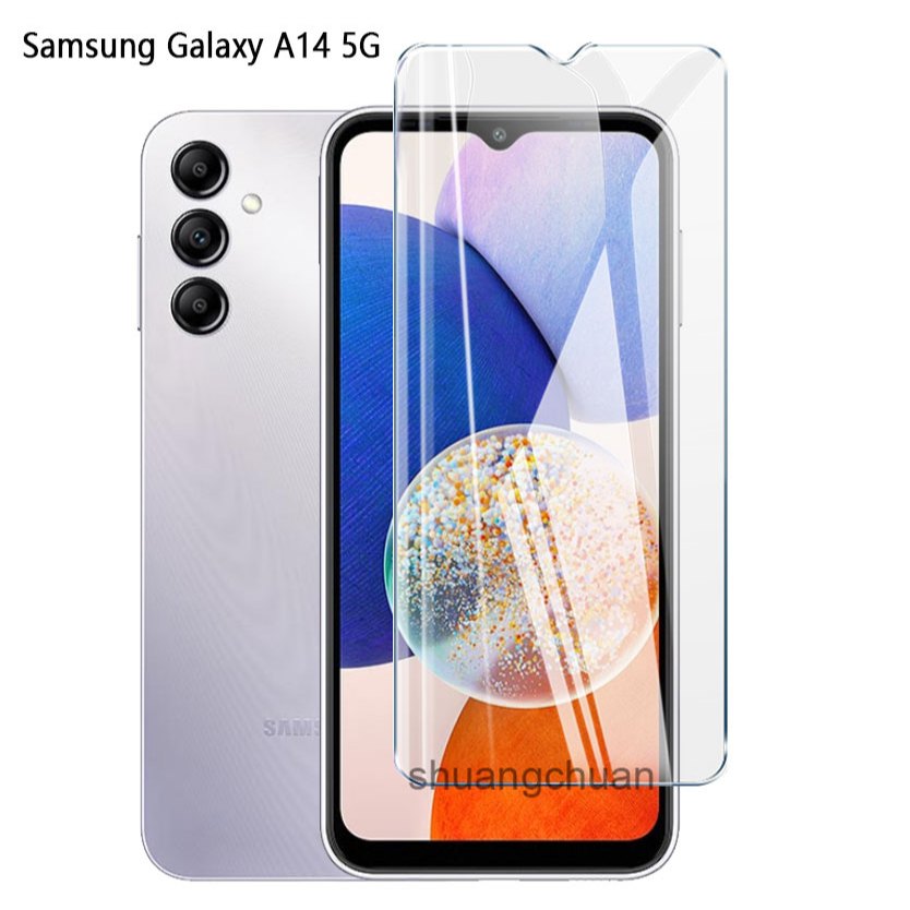 ฟิล์มกระจกนิรภัยกันรอยหน้าจอ แบบใส ขอบโค้ง ขนาดใหญ่ สําหรับ Samsung Galaxy A04E A14 5G A04 A04S A24 4G A34 5G A54 5G