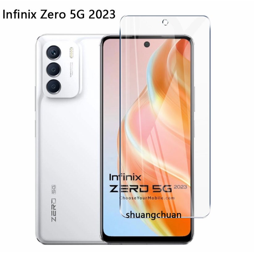 ฟิล์มกระจกนิรภัยกันรอยหน้าจอ แบบใส ขอบโค้ง ขนาดใหญ่ สําหรับ Infinix Zero 5G 2023 Infinix Zero 5G 202