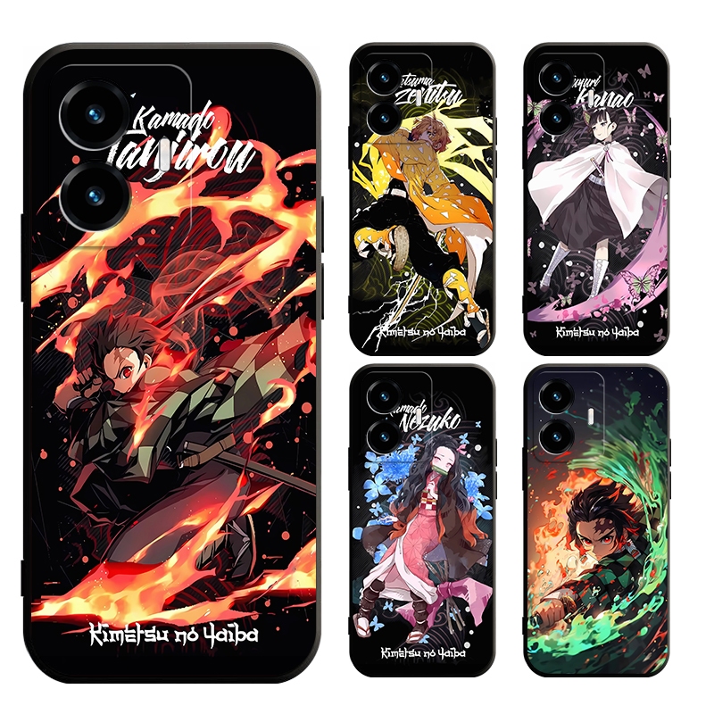เคส vivo V29 V29E V23 V23E V21 V21E T1 V2021 V2040 V2025 V20 SE V2020 V2022 V2023 V2250 Y73 2021 5G V19 PRO โทรศัพท์มือถือ ลายการ์ตูนอนิเมะ Demon Slayer สําหรับ