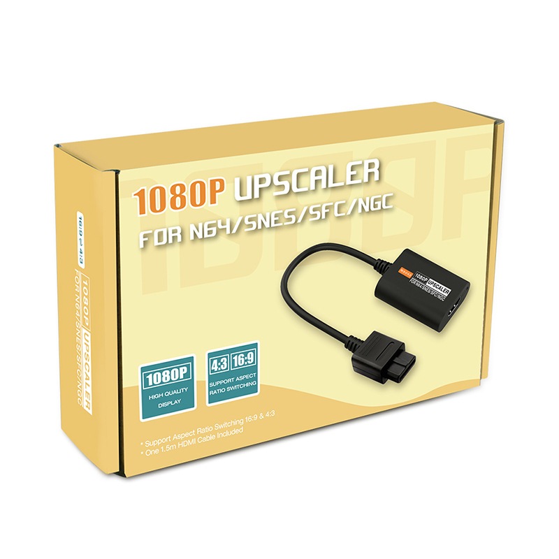 อะแดปเตอร์แปลง HDMI สําหรับ Nintendo Gamecube NGC N64 SNES SFC 1080P Upscaler HDMI พร้อมสวิตช์อัตราส