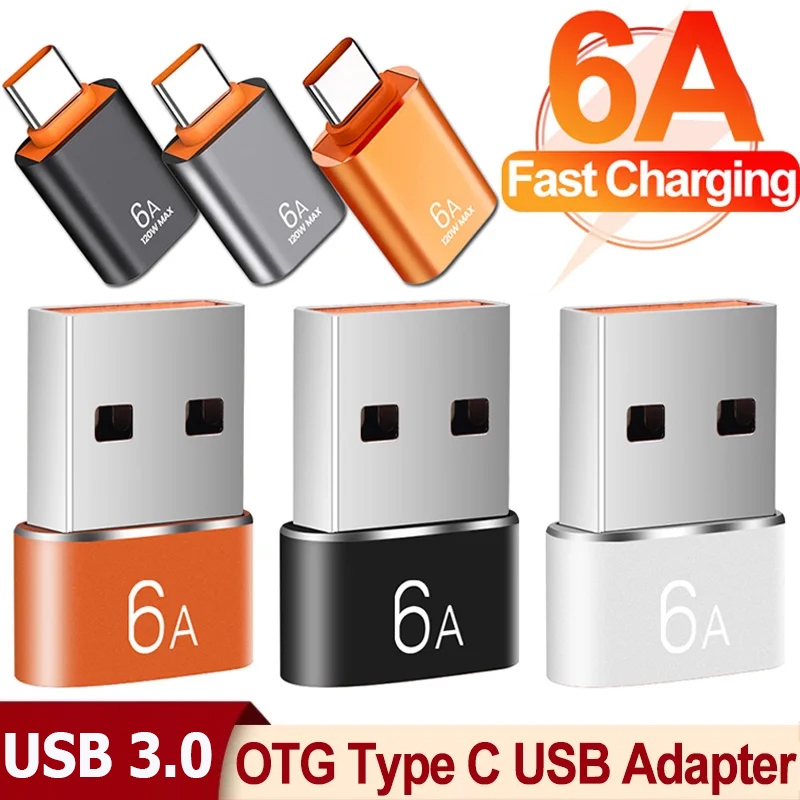 Ankndo อะแดปเตอร์แปลงข้อมูล 6A USB C 3.0 Type-C OTG USB C ตัวเมีย เป็น USB ตัวผู้ สําหรับ Samsung Xiaomi Mac Book Pro