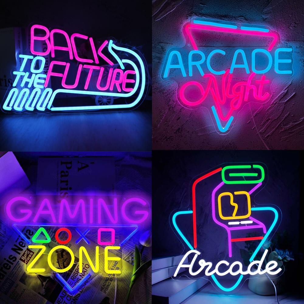 ป้ายไฟนีออน Led ลายเกม Back To The Future สําหรับตกแต่งผนังห้องนอน ห้องเล่นเกม