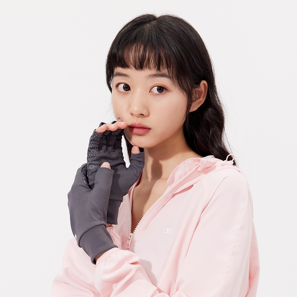 Ohsunny ถุงมือกันแดด แบบครึ่งนิ้ว ป้องกันรังสีอัลตราไวโอเลต UPF50+