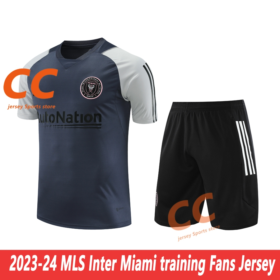 เสื้อกีฬาแขนสั้น ลายทีมชาติฟุตบอล MLS Inter Miami 2023-24 ชุดเหย้า คุณภาพสูง