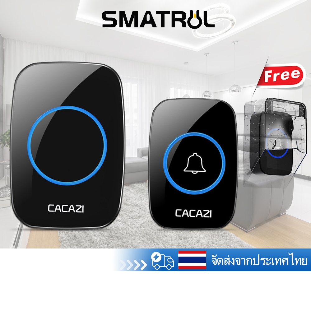 [พร้อมส่ง] ออดประตูไฟฟ้าไร้สาย ปลั๊ก Us กันน้ํา ใช้แบตเตอรี่ สําหรับบ้าน