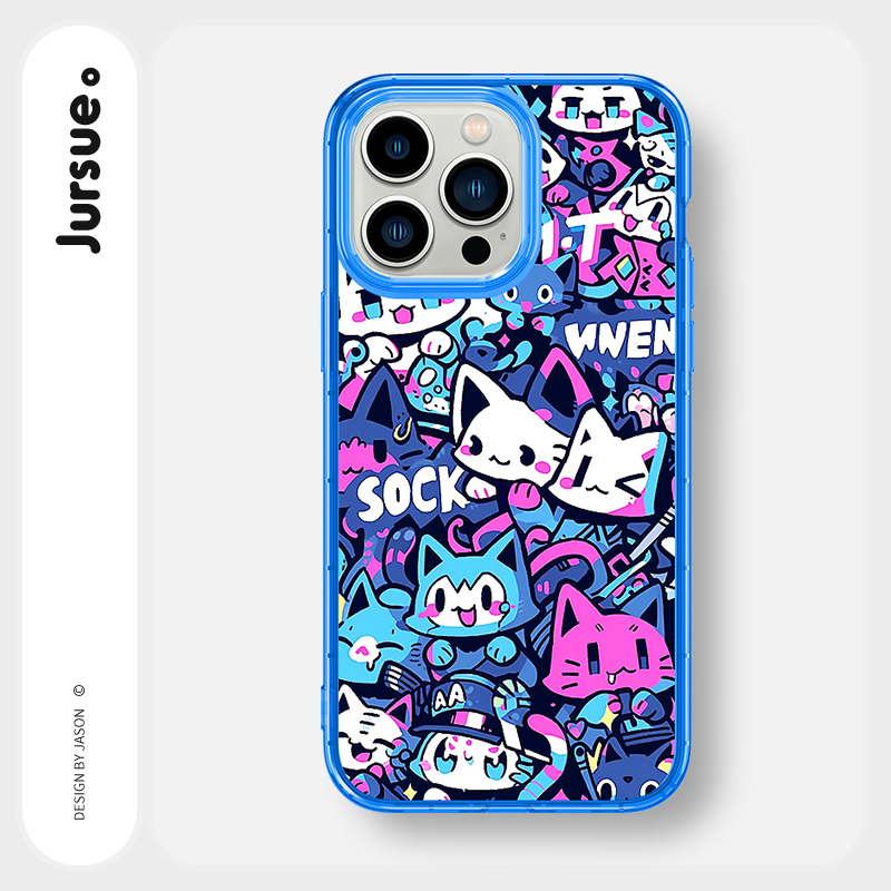 JURSUE เคสไอโฟน เคสซิลิโคนนุ่มกันกระแทกใสน่ารักตลก เคสโทรศัพท์ Compatible for iPhone 16 15 14 13 12 11 Pro Max SE 2020 X XR XS 8 7 Plus พลัส XYAB80
