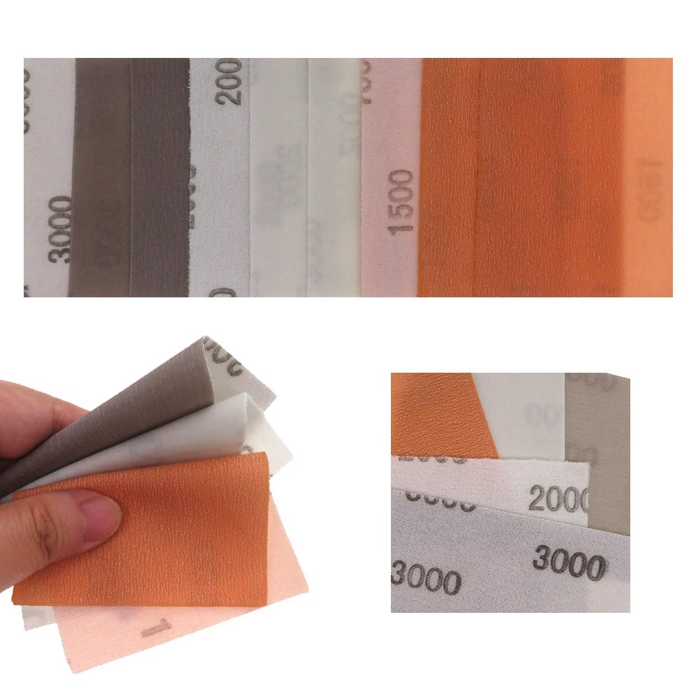45 ชิ้น Superfine Sanding Disc 75*110 มม.กระดาษทรายกันน้ํา Hook Loop 1000 1500 2000 Grits สําหรับเปียกแห้งสียานยนต์ขัด - รูปที่ 2