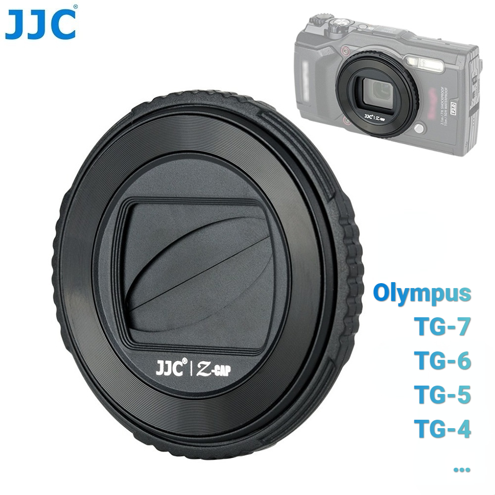JJC LB-T01 ฝาครอบเลนส์กล้อง หมุนเปิดปิด, ฝาครอบเลนส์กล้องป้องกันสำหรับกล้อง Olympus TG-7 TG-6 TG-5 TG-4 TG-3 TG-2 TG-1 TG7 TG6 TG5 TG4 TG3 แทนที่ Olympus LB-T01 ฝาครอบเลนส์อัตโนมัติ, หมุนเพื่อเปิดหรือปิด