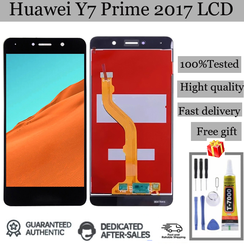 ชุดประกอบหน้าจอสัมผัส LCD สําหรับ Huawei Y7 Prime 2017 Y7 2017 TRT-L53 TRT-L21A TRT-AL00 SLA-TL10 TRT-TL10 SLA-AL00 TRT-AL00A