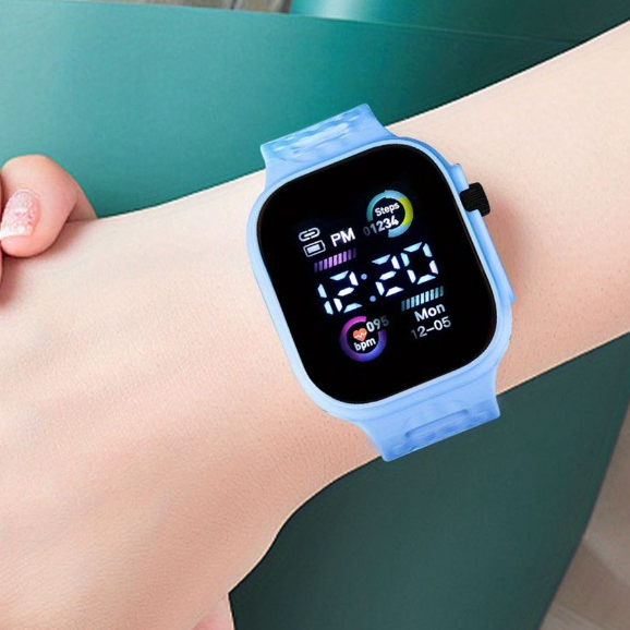 นาฬิกาข้อมือดิจิทัล LED กันน้ํา เหมาะสําหรับเล่นกีฬา สําหรับผู้ชายและผู้หญิง นักเรียนมัธยมปลาย