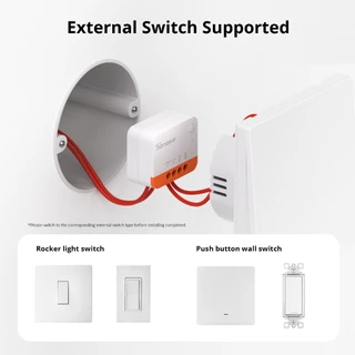 Sonoff ZBMINIL2 Zigbee โมดูลสวิตช์ไร้สาย 2 ทาง ควบคุมผ่านแอพ eWeLink