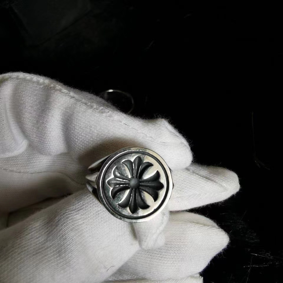 แหวนเงิน รูปกางเขน สไตล์พังก์ เรโทร สําหรับผู้ชาย และผู้หญิง