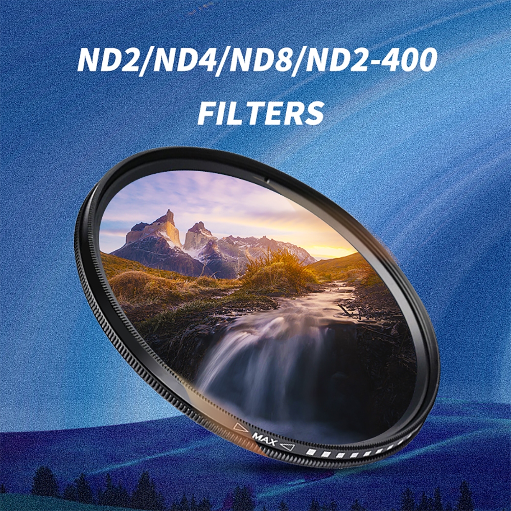 ND Filter ND2 ND4 ND8 Filter 37/40.5/43/46/49/52/55/58/62/67/72/77/82mm ND เลนส์กรอง
