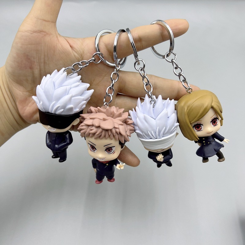 โมเดลฟิกเกอร์ PVC อนิเมะ Jujutsu Kaisen Itadori Yuji Gojo Satoru Kugisaki Nobara Q Version ขนาด 6-7 ซม. 4 ชิ้น ต่อชุด